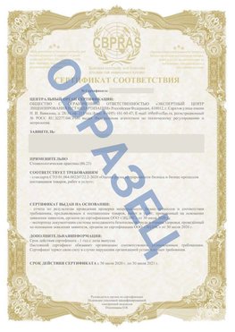 Образец Сертификат СТО 01.064.00220722.2-2020 Климовск Сертификат СТО 01.064.00220722.2-2020 
