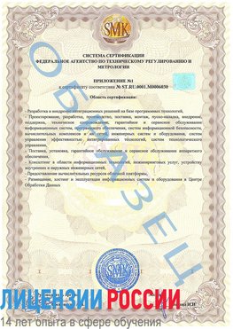 Образец сертификата соответствия (приложение) Климовск Сертификат ISO 27001