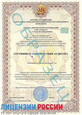 Образец сертификата соответствия аудитора Климовск Сертификат ISO 13485