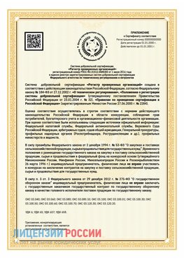 Приложение к сертификату для ИП Климовск Сертификат СТО 03.080.02033720.1-2020